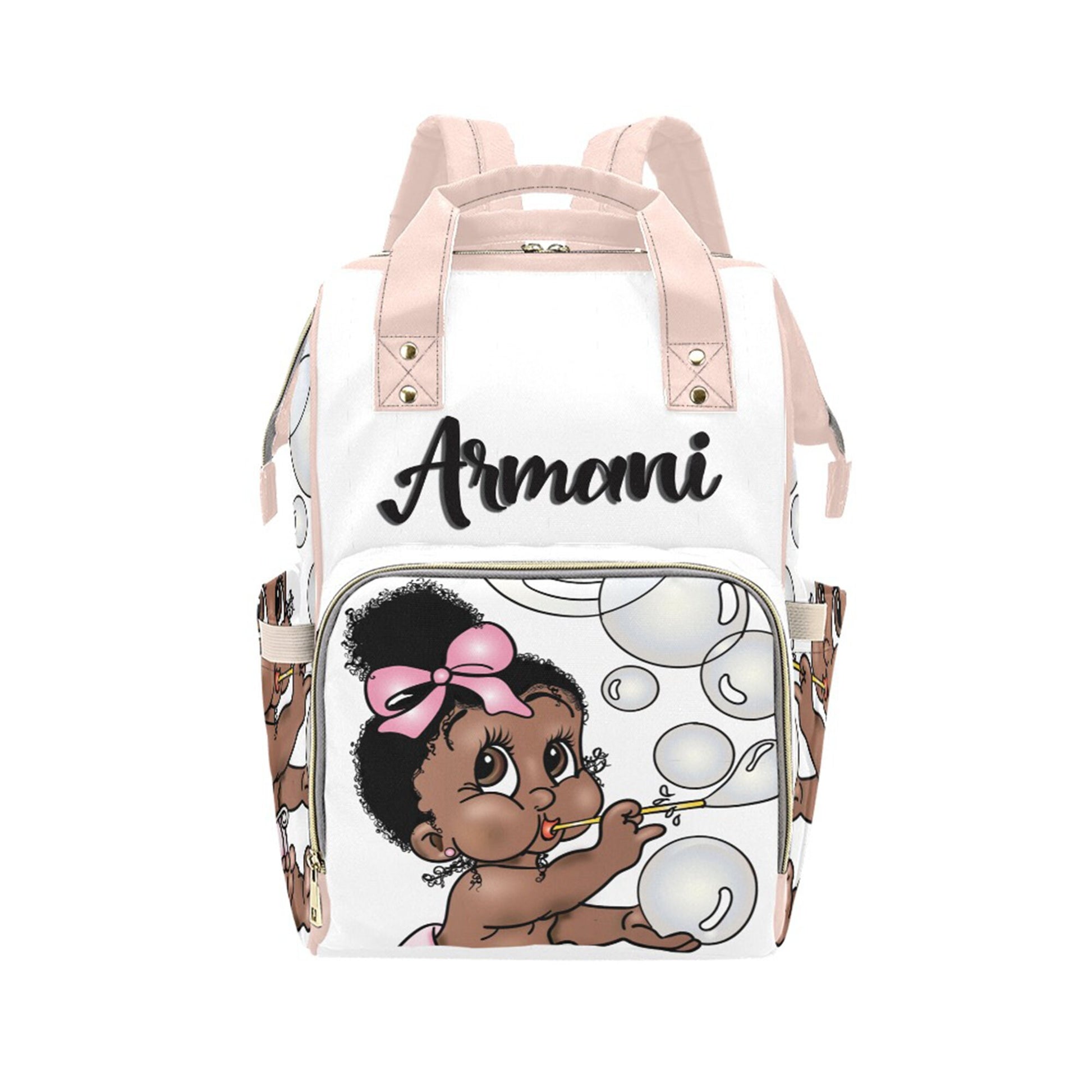 Personalized Baby Bag/ Diaper Bag/ Baby Girl Backpack/ Clothing Bottles Bag/ Baby Shower Gift
