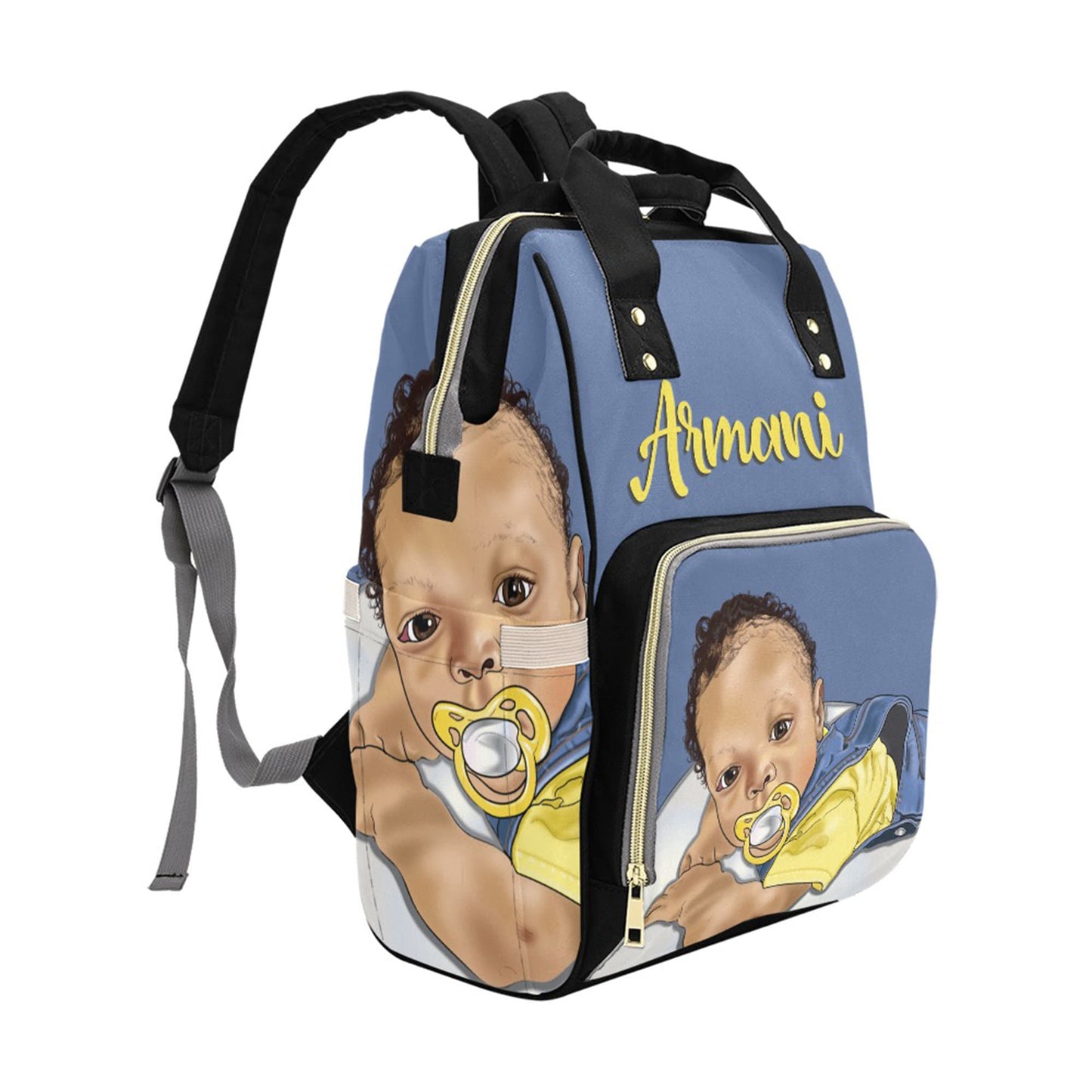 Personalized Baby Bag/ Diaper Bag/ Baby Boy Backpack/ Clothing Bottles Bag/ Baby Shower Gift