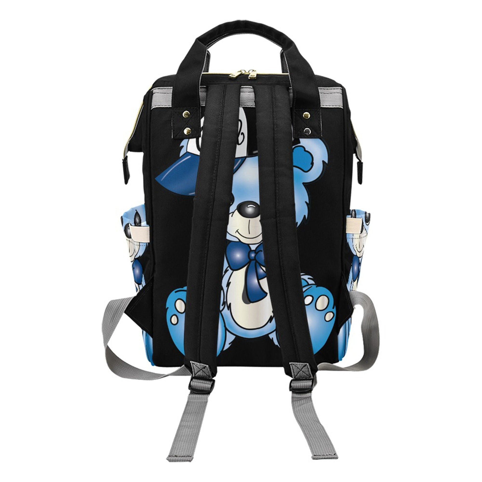 PERSONALIZED Diaper Bag Knapsack Set Gray STUNGO Custom Monogram /Name Embroidered Bottle warmer Pouch for infant /Baby Bag /Baby Gift