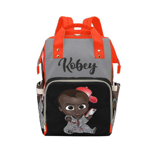 Afro Personalized Baby Bag/ Diaper Bag/ African American Baby Boy Backpack/ Clothing Bottles Bag/ Baby Shower Gift