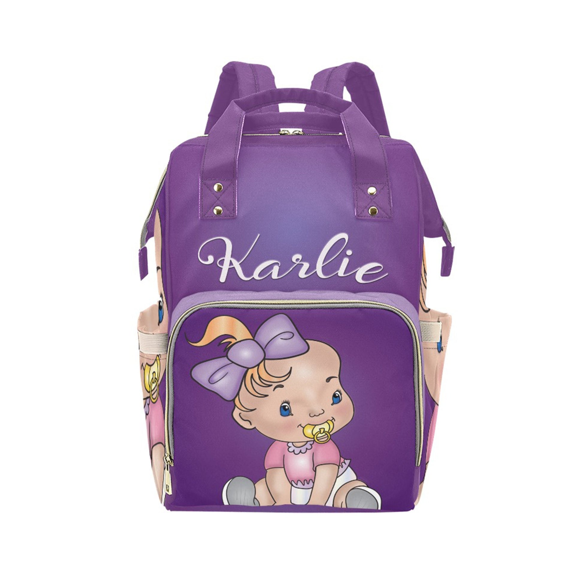 Personalized Baby Bag/ Diaper Bag/ Baby Girl Backpack/ Clothing Bottles Bag/ Baby Shower Gift