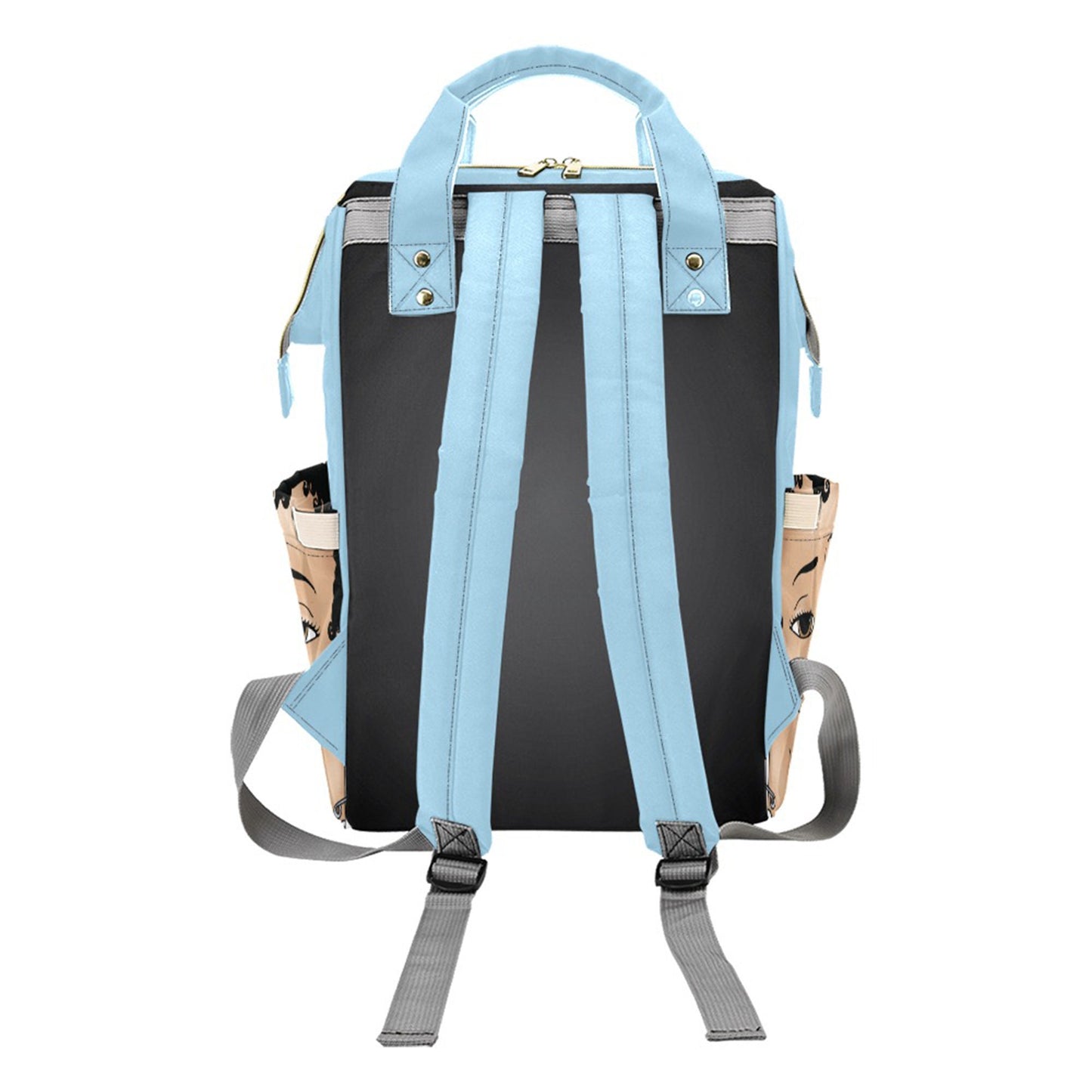 Afro Personalized Baby Bag/ Diaper Bag/ African American Baby Boy Backpack/ Clothing Bottles Bag/ Baby Shower Gift