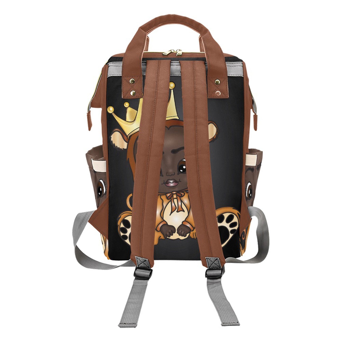 Personalized Baby Bag/ Diaper Bag/ African American Unisex Backpack/ Clothing Bottles Bag/ Baby Shower Gift