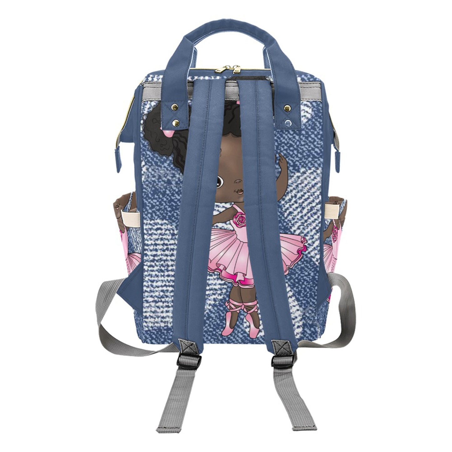 Afro Personalized Baby Bag/ Diaper Bag/ African American Baby Girl Backpack/ Clothing Bottles Bag/ Baby Shower Gift