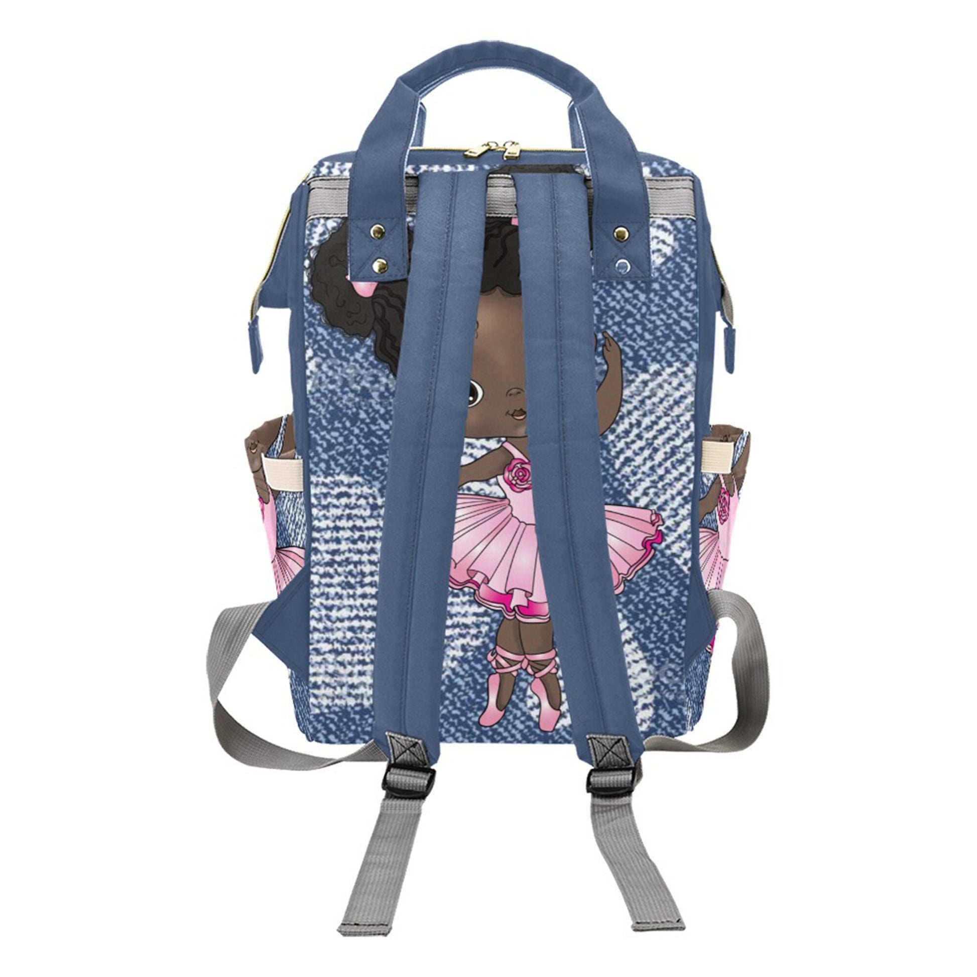 Afro Personalized Baby Bag/ Diaper Bag/ African American Baby Girl Backpack/ Clothing Bottles Bag/ Baby Shower Gift