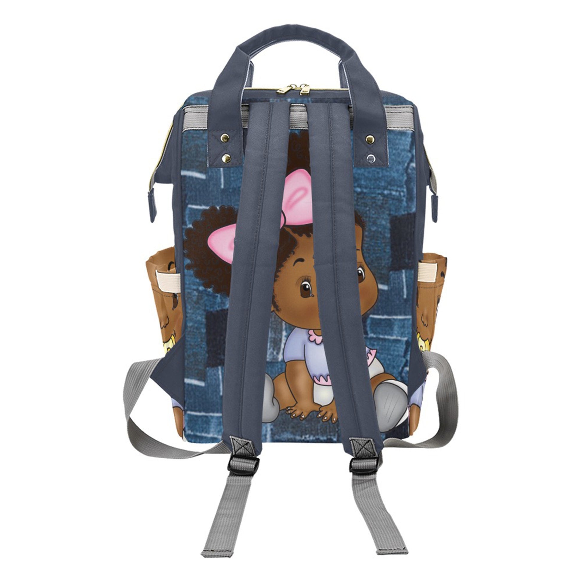Personalized Baby Bag/ Diaper Bag/ African American BabyGirl/ Backpack/ Clothing Bottles Bag/ Baby Shower Gift