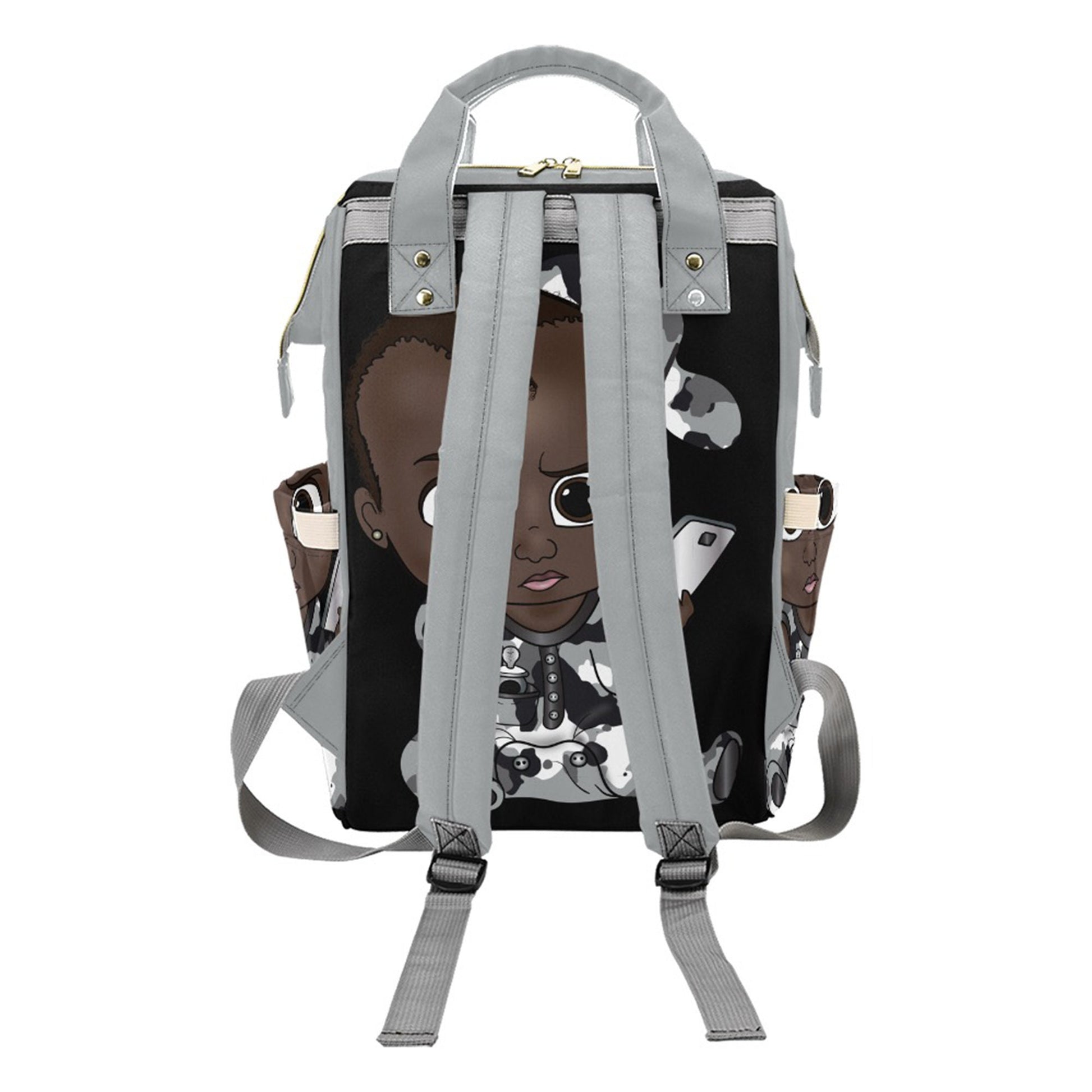 Afro Personalized Baby Bag/ Diaper Bag/ African American Baby Boy Backpack/ Clothing Bottles Bag/ Baby Shower Gift