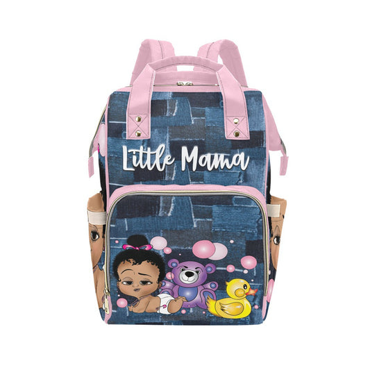 Afro Personalized Baby Bag/ Diaper Bag/ African American Baby Girl Backpack/ Clothing Bottles Bag/ Baby Shower Gift