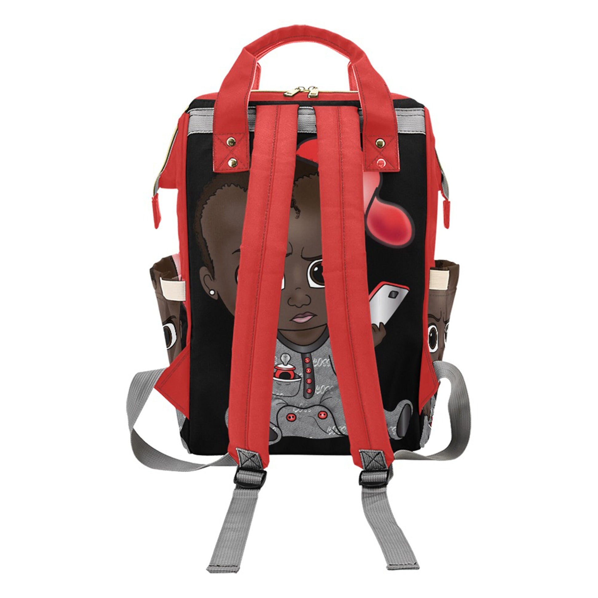 Personalized Baby Bag/ Diaper Bag/ African American Baby Boy Backpack/ Clothing Bottles Bag/ Baby Shower Gift