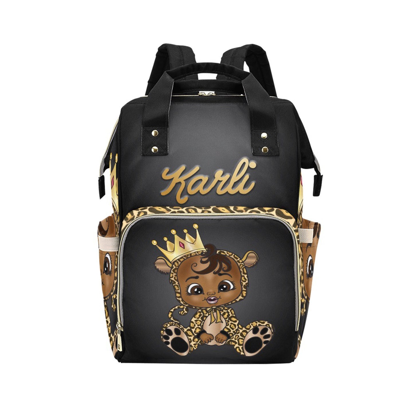 Personalized Baby Bag/ Diaper Bag/ African American Baby Girl Backpack/ Clothing Bottles Bag/ Baby Shower Gift