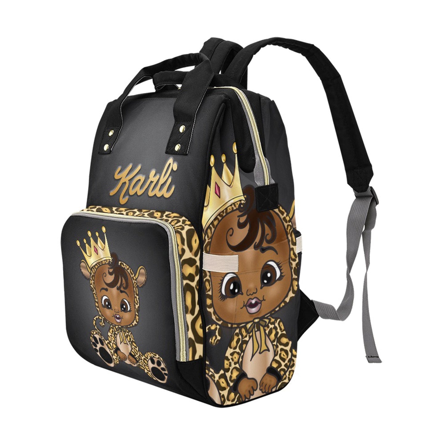 Personalized Baby Bag/ Diaper Bag/ African American Baby Girl Backpack/ Clothing Bottles Bag/ Baby Shower Gift