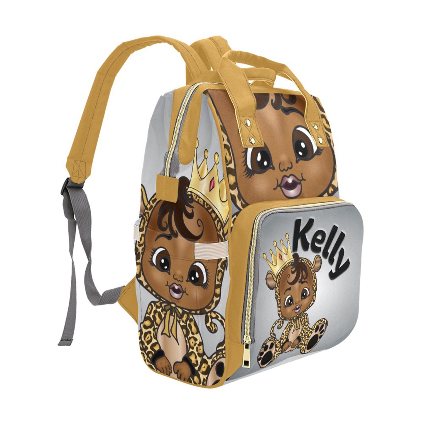 Personalized Baby Bag/ Diaper Bag/ African American Baby Girl Backpack/ Clothing Bottles Bag/ Baby Shower Gift