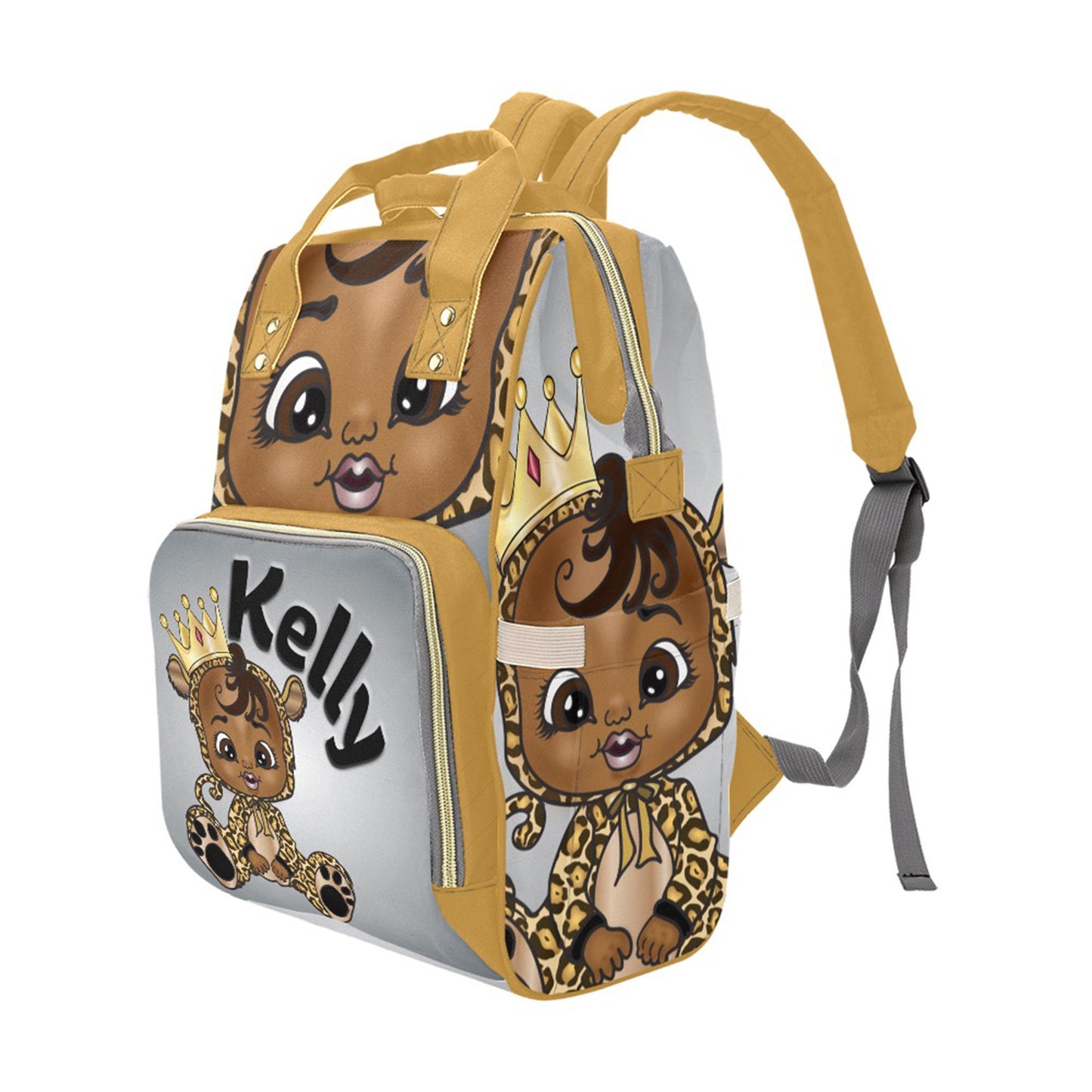 Personalized Baby Bag/ Diaper Bag/ African American Baby Girl Backpack/ Clothing Bottles Bag/ Baby Shower Gift