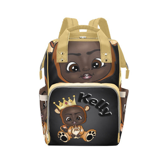 Personalized Baby Bag/ Diaper Bag/ African American Baby Unisex Backpack/ Clothing Bottles Bag/ Baby Shower Gift