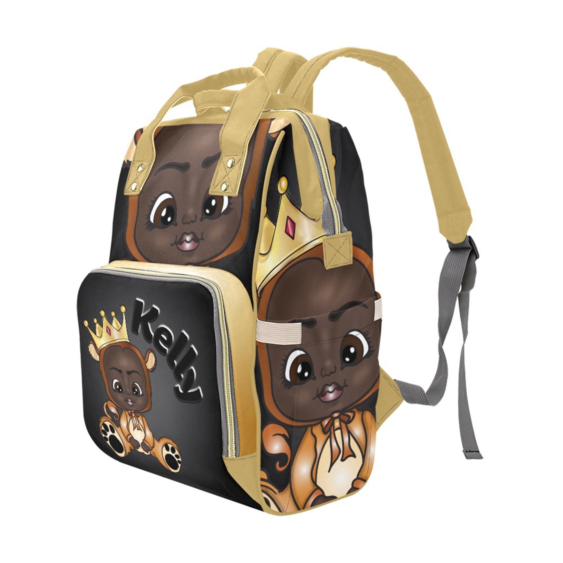 Personalized Baby Bag/ Diaper Bag/ African American Baby Unisex Backpack/ Clothing Bottles Bag/ Baby Shower Gift