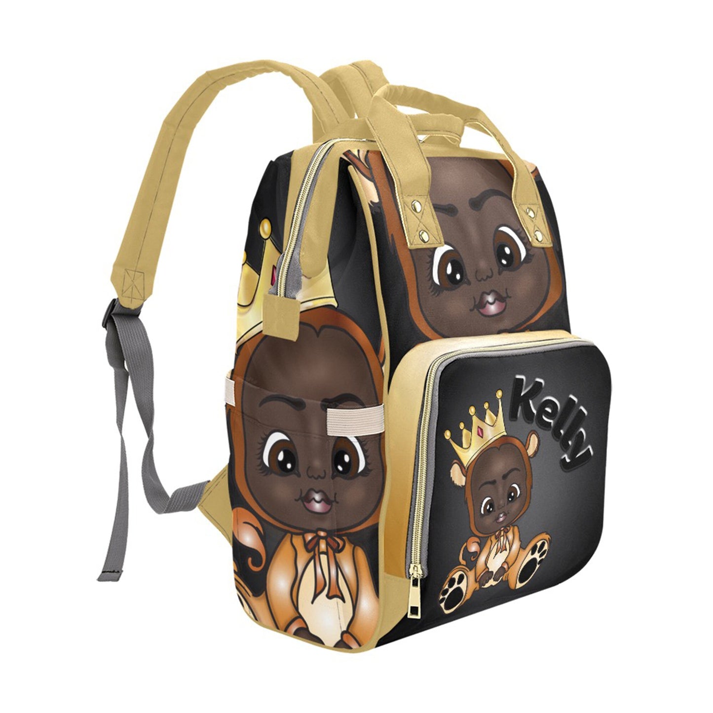 Personalized Baby Bag/ Diaper Bag/ African American Baby Unisex Backpack/ Clothing Bottles Bag/ Baby Shower Gift