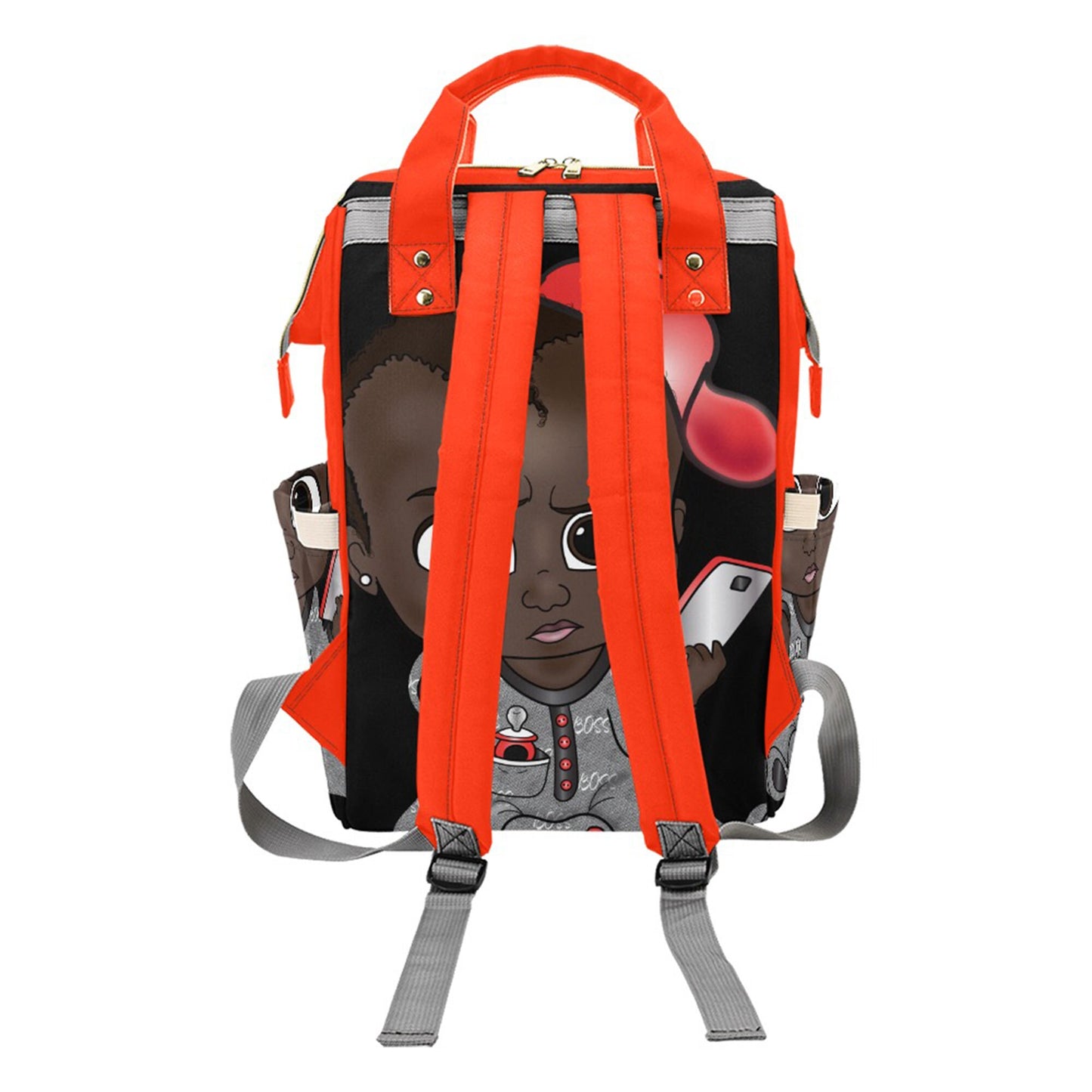 Personalized Baby Bag/ Diaper Bag/ African American Baby Boy Backpack/ Clothing Bottles Bag/ Baby Shower Gift