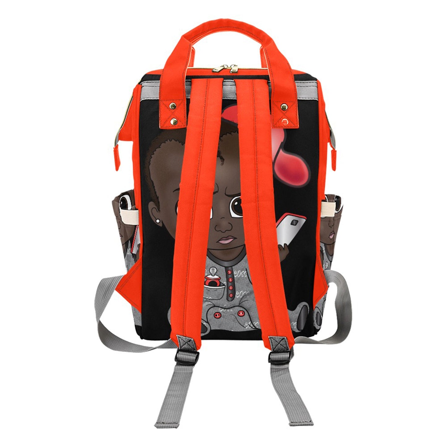 Afro Personalized Baby Bag/ Diaper Bag/ African American Baby Boy Backpack/ Clothing Bottles Bag/ Baby Shower Gift