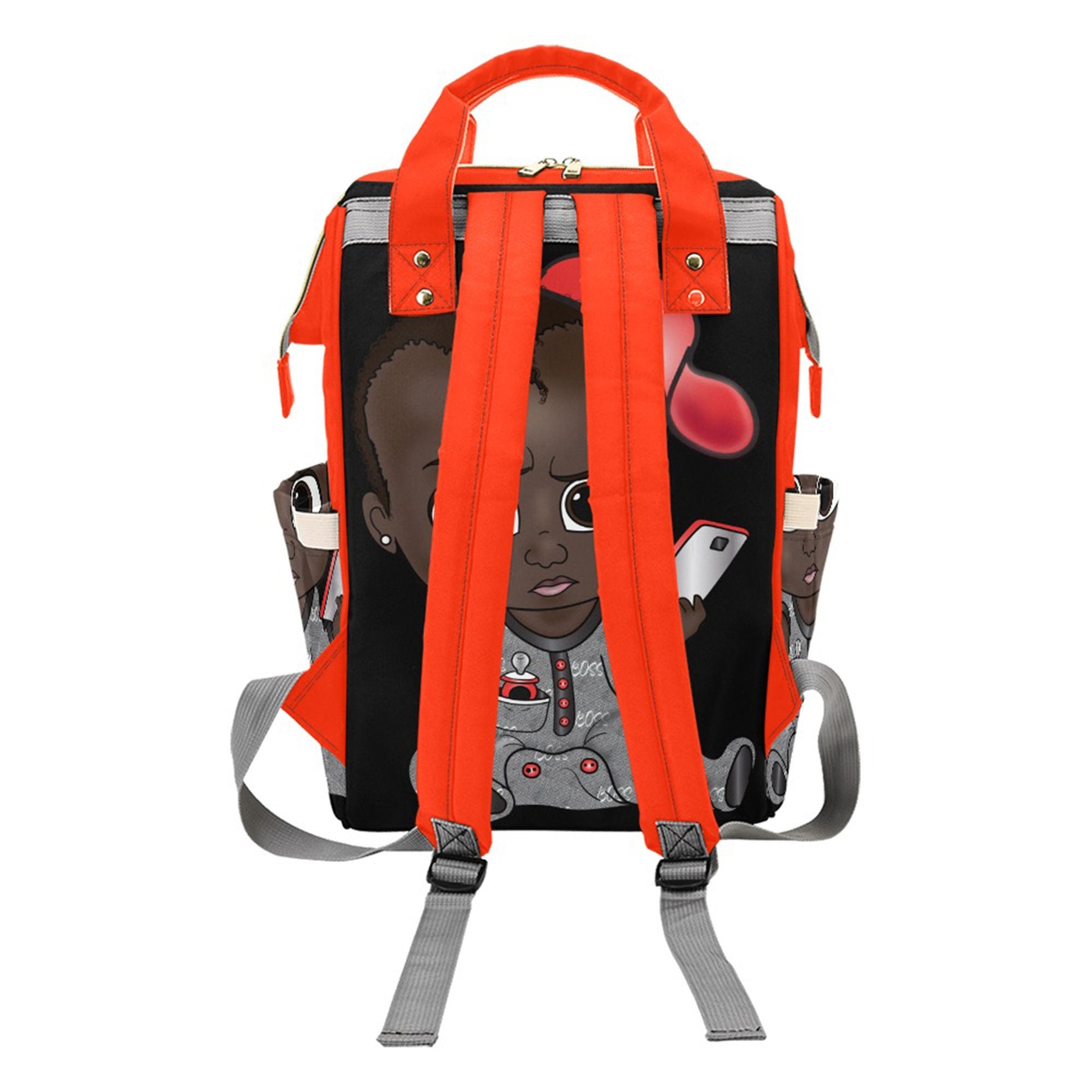 Afro Personalized Baby Bag/ Diaper Bag/ African American Baby Boy Backpack/ Clothing Bottles Bag/ Baby Shower Gift