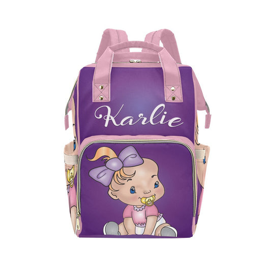 Personalized Baby Bag/ Diaper Bag/ African American Baby Girl Backpack/ Clothing Bottles Bag/ Baby Shower Gift