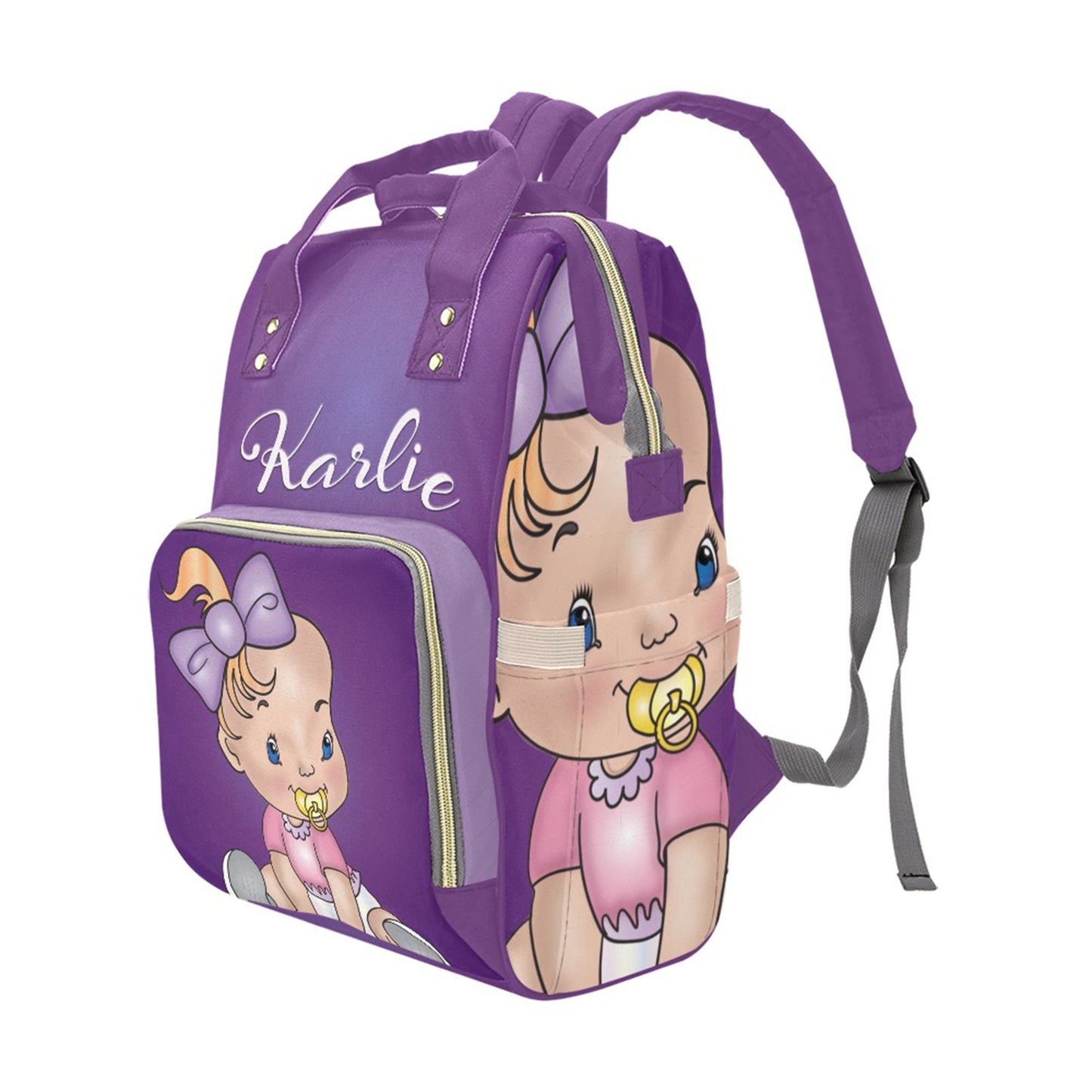 Personalized Baby Bag/ Diaper Bag/ Baby Girl Backpack/ Clothing Bottles Bag/ Baby Shower Gift