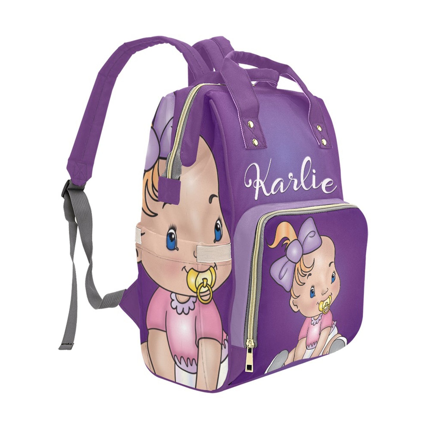 Personalized Baby Bag/ Diaper Bag/ Baby Girl Backpack/ Clothing Bottles Bag/ Baby Shower Gift