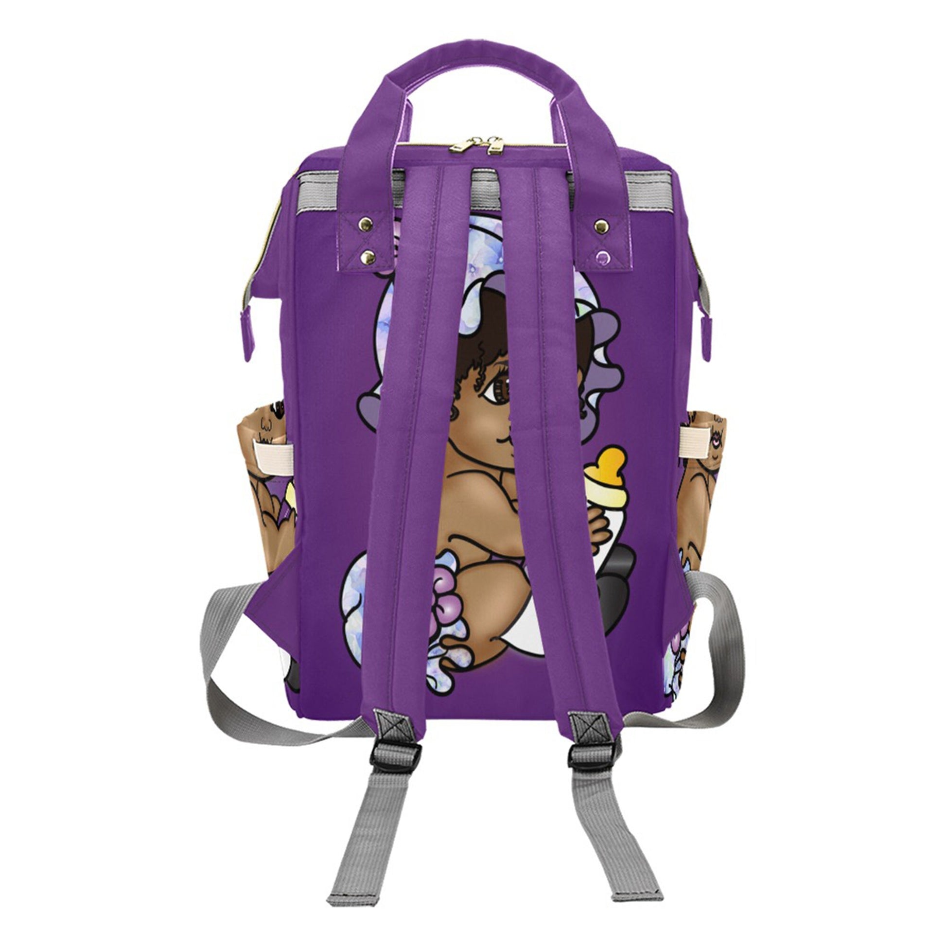 Personalized Baby Bag/ Diaper Bag/ African American Baby Girl Backpack/ Clothing Bottles Bag/ Baby Shower Gift