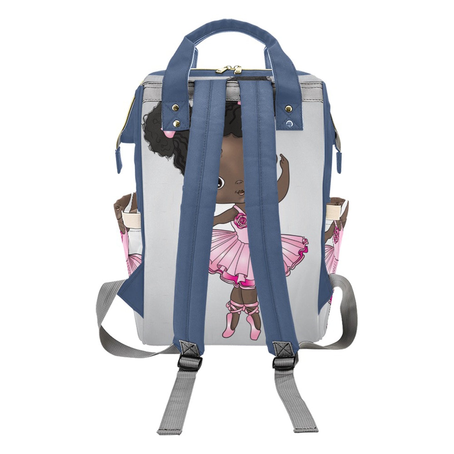 Personalized Baby Bag/ Diaper Bag/ African American Baby Girl Backpack/ Clothing Bottles Bag/ Baby Shower Gift