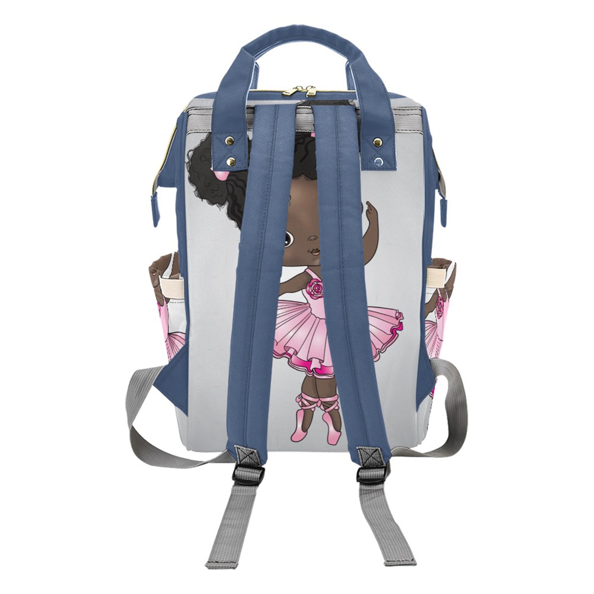 Personalized Baby Bag/ Diaper Bag/ African American Baby Girl Backpack/ Clothing Bottles Bag/ Baby Shower Gift