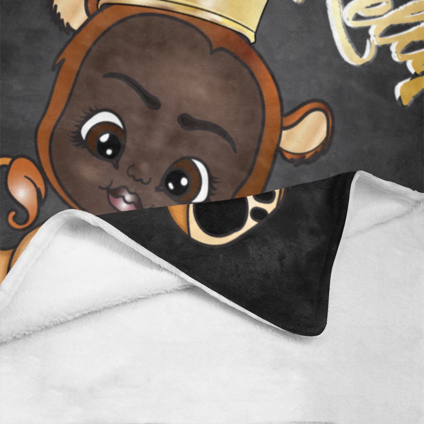 Personalized Baby Unisex Blanket/ King/ Princess Custom Name Blanket/ Newborn Baby Girl/ Baby Shower Gift/ African American Baby Boy