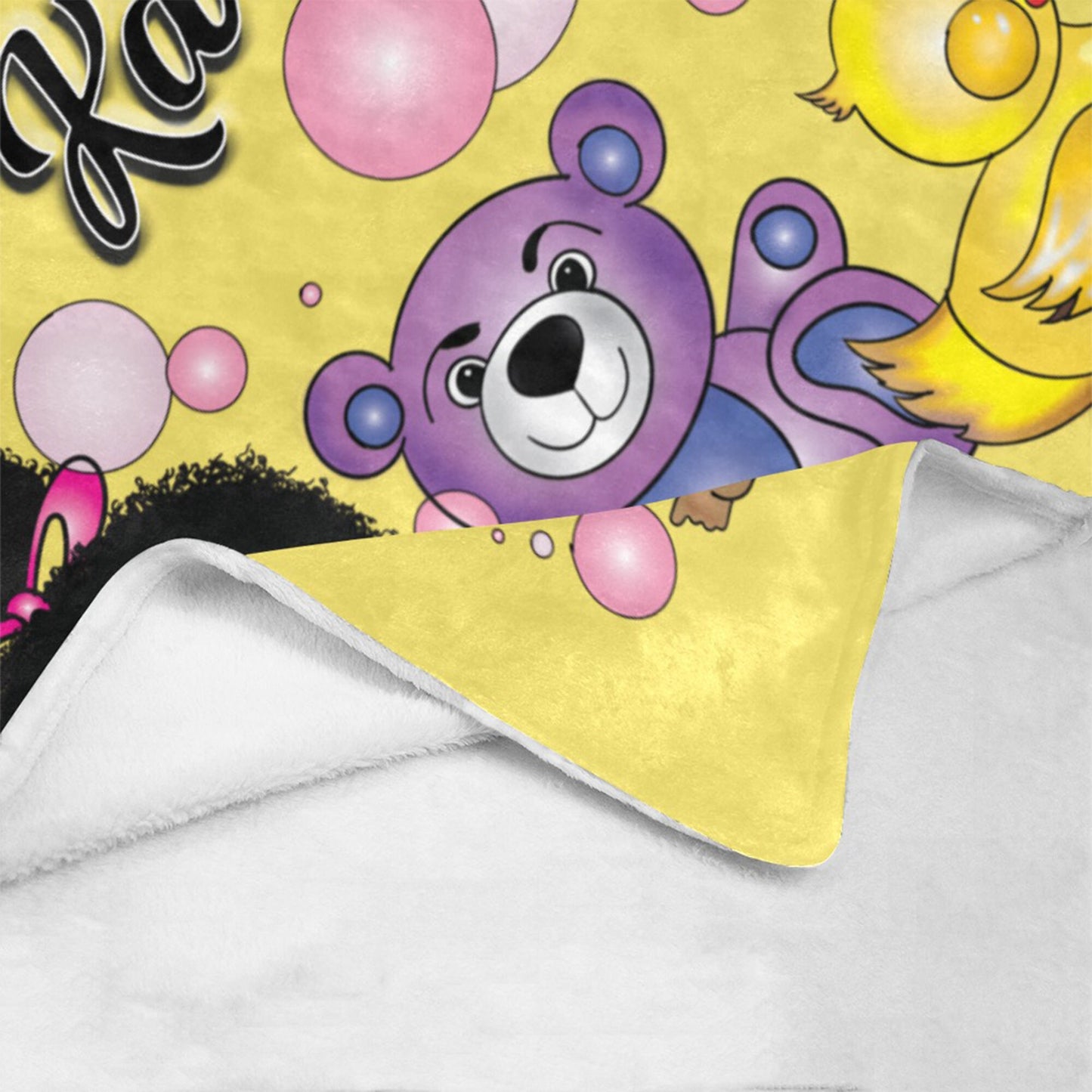 Personalized Baby Girl Blanket/ fleece Blanket/ Custom Name Blanket/ Newborn Baby Girl/ Baby Shower Gift/ African American Baby Girl