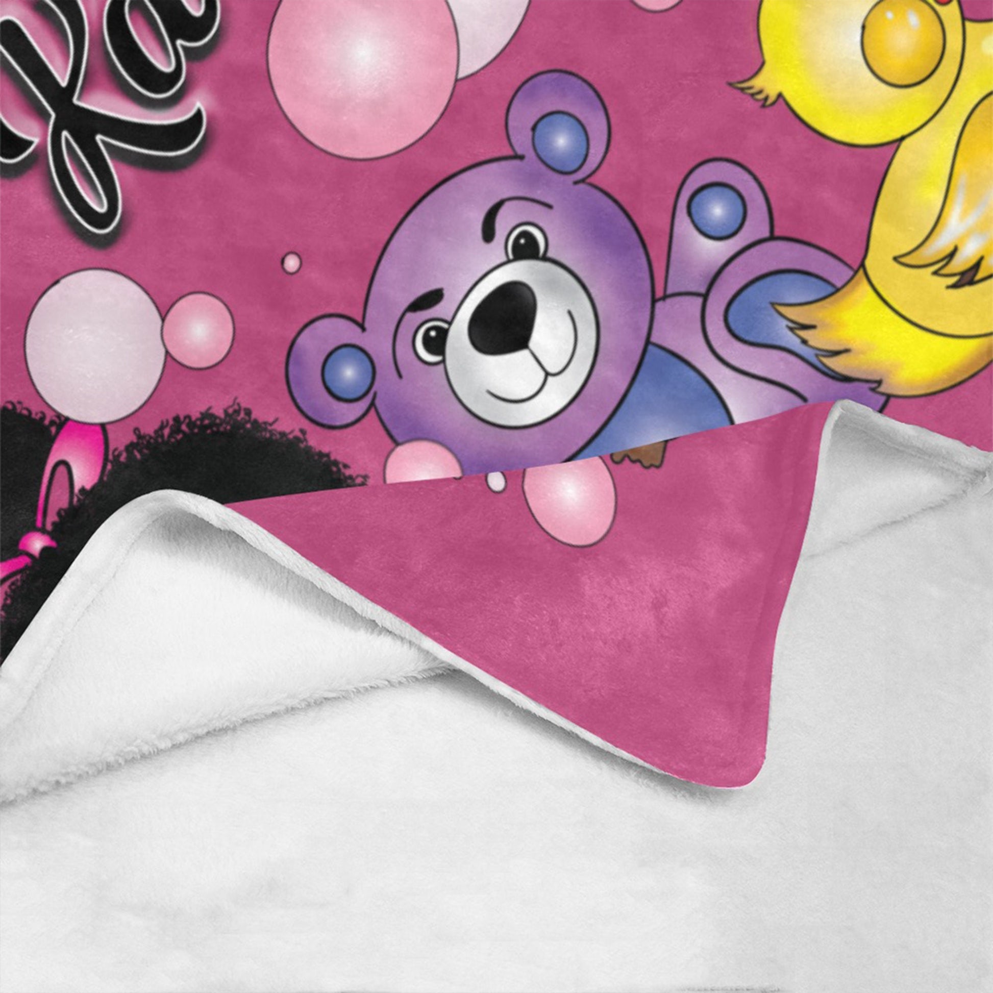 Personalized Baby Girl Blanket/ fleece Blanket/ Custom Name Blanket/ Newborn Baby Girl/ Baby Shower Gift/ African American Baby Girl