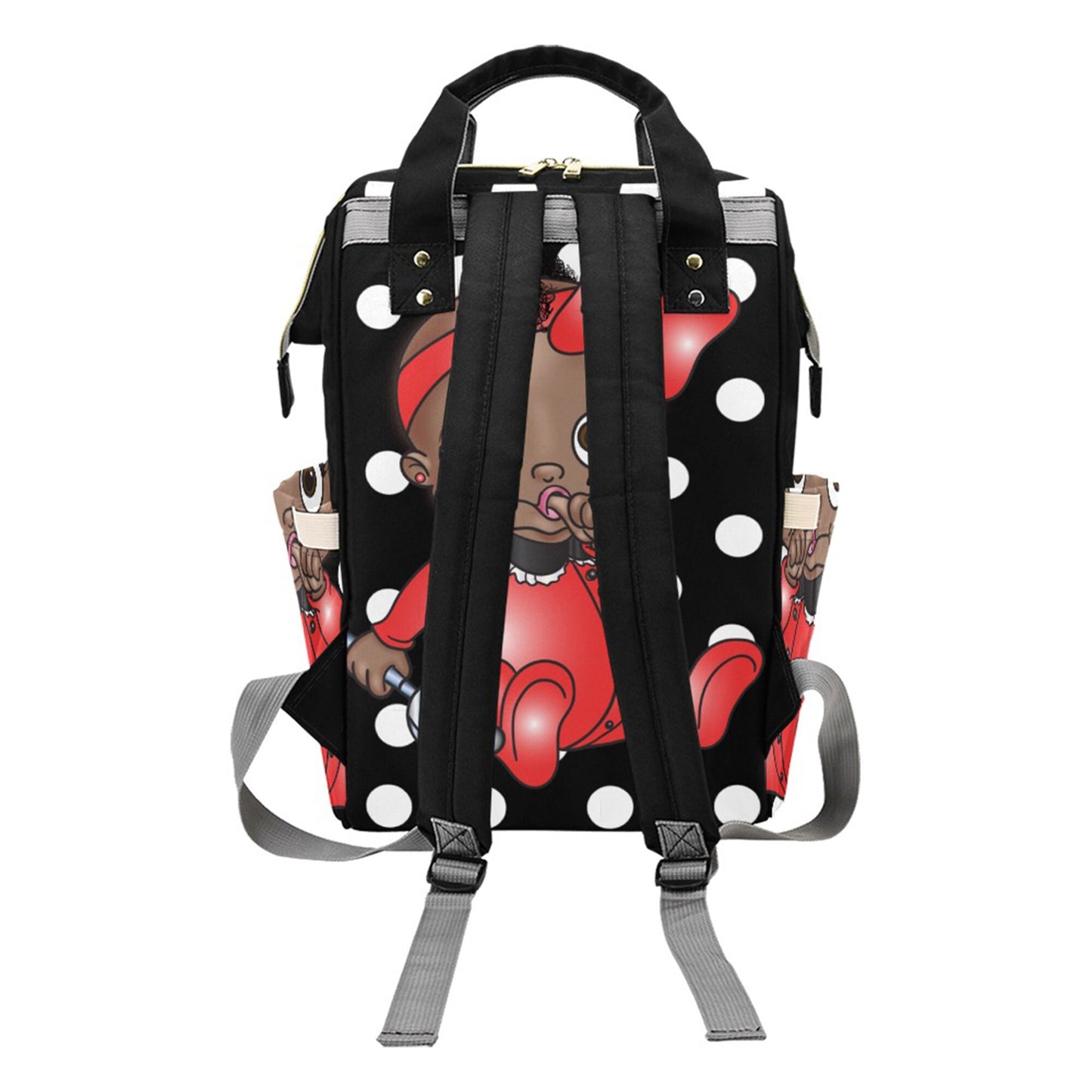 Afro Personalized Baby Bag/ Diaper Bag/ African American Baby Girl Backpack/ Clothing Bottles Bag/ Baby Shower Gift