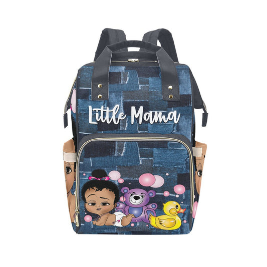 Afro Personalized Baby Bag/ Diaper Bag/ African American Baby Girl Backpack/ Clothing Bottles Bag/ Baby Shower Gift