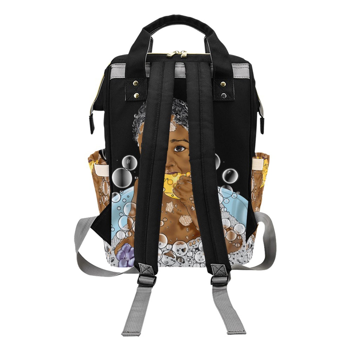 Afro Personalized Baby Bag/ Diaper Bag/ African American Baby Boy Backpack/ Clothing Bottles Bag/ Baby Shower Gift