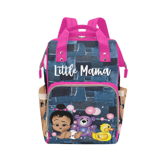 Afro Personalized Baby Bag/ Diaper Bag/ African American Baby Girl Backpack/ Clothing Bottles Bag/ Baby Shower Gift