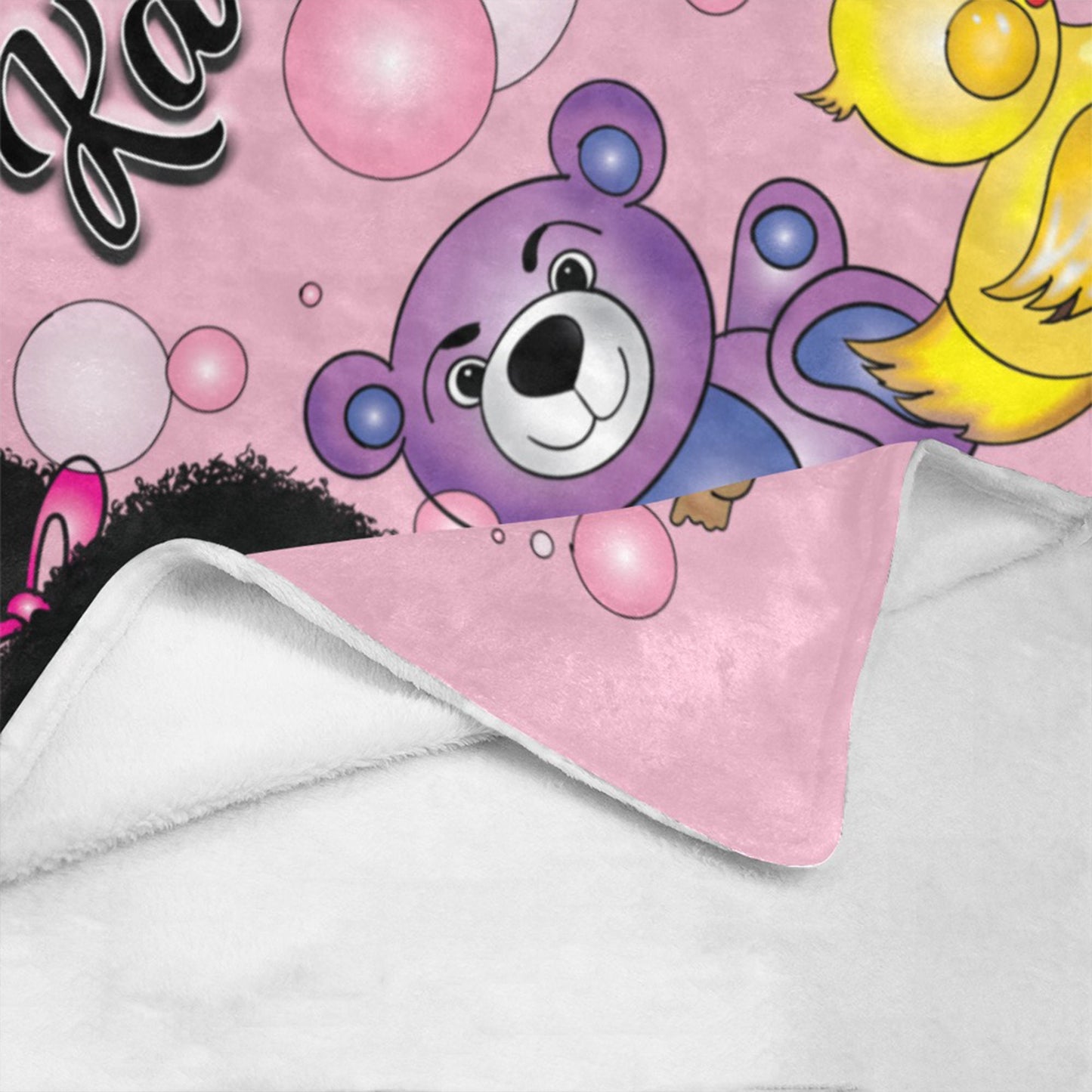 Personalized Baby Girl Blanket/ fleece Blanket/ Custom Name Blanket/ Newborn Baby Girl/ Baby Shower Gift/ African American Baby Girl