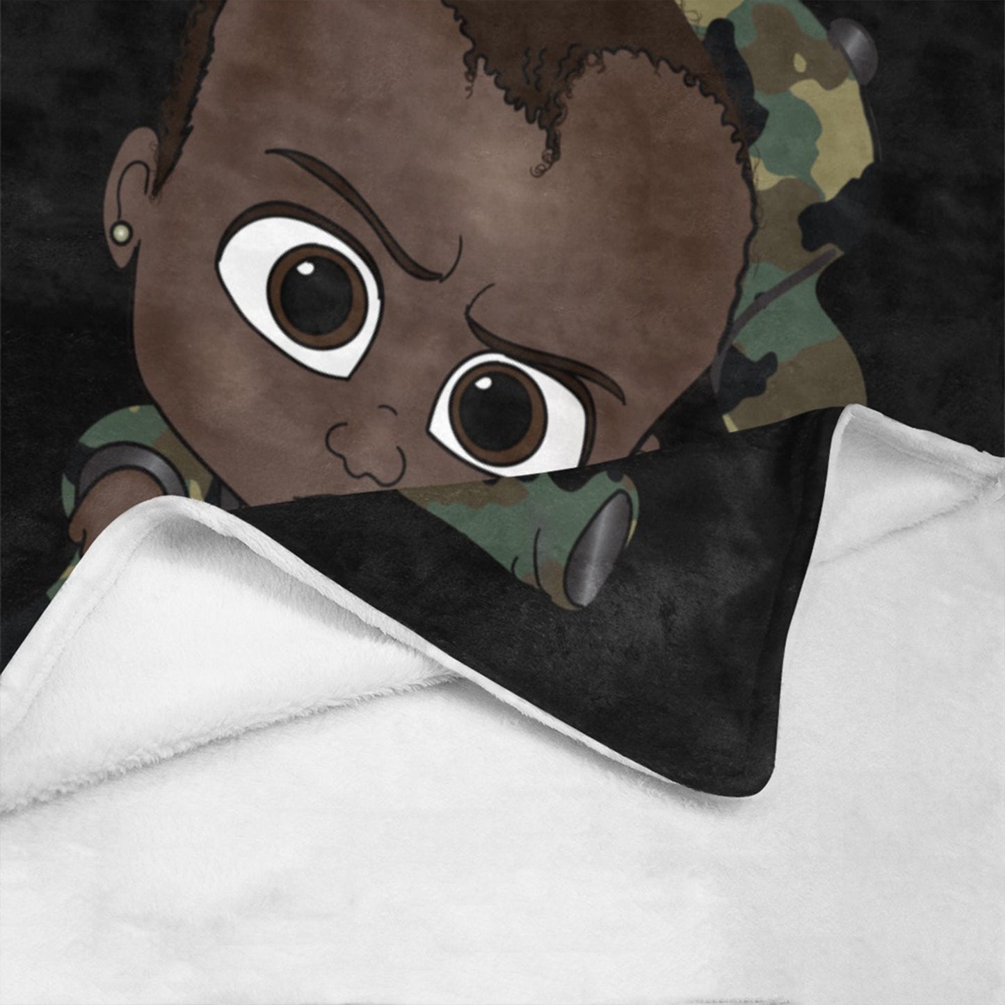 Personalized Baby Boyl Blanket/ fleece Blanket/ Custom Name Blanket/ Newborn Baby Boy/ Baby Shower Gift/ African American Baby Boy