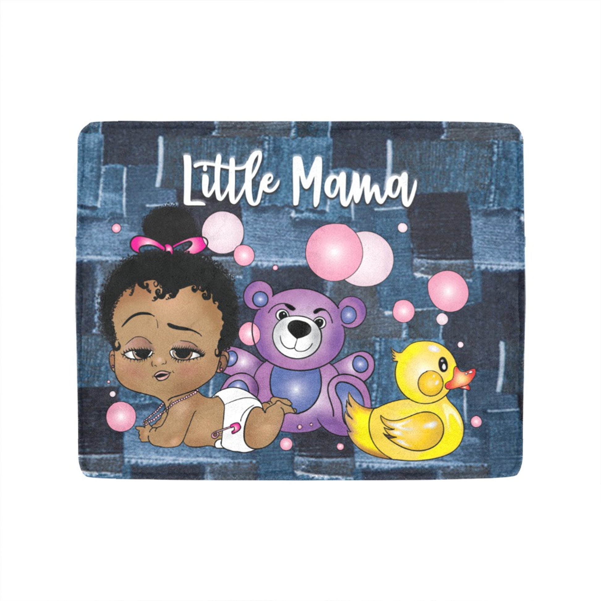 Personalized Baby Girl Blanket/ fleece Blanket/ Custom Name Blanket/ Newborn Baby Girl/ Baby Shower Gift/ African American Baby Girl