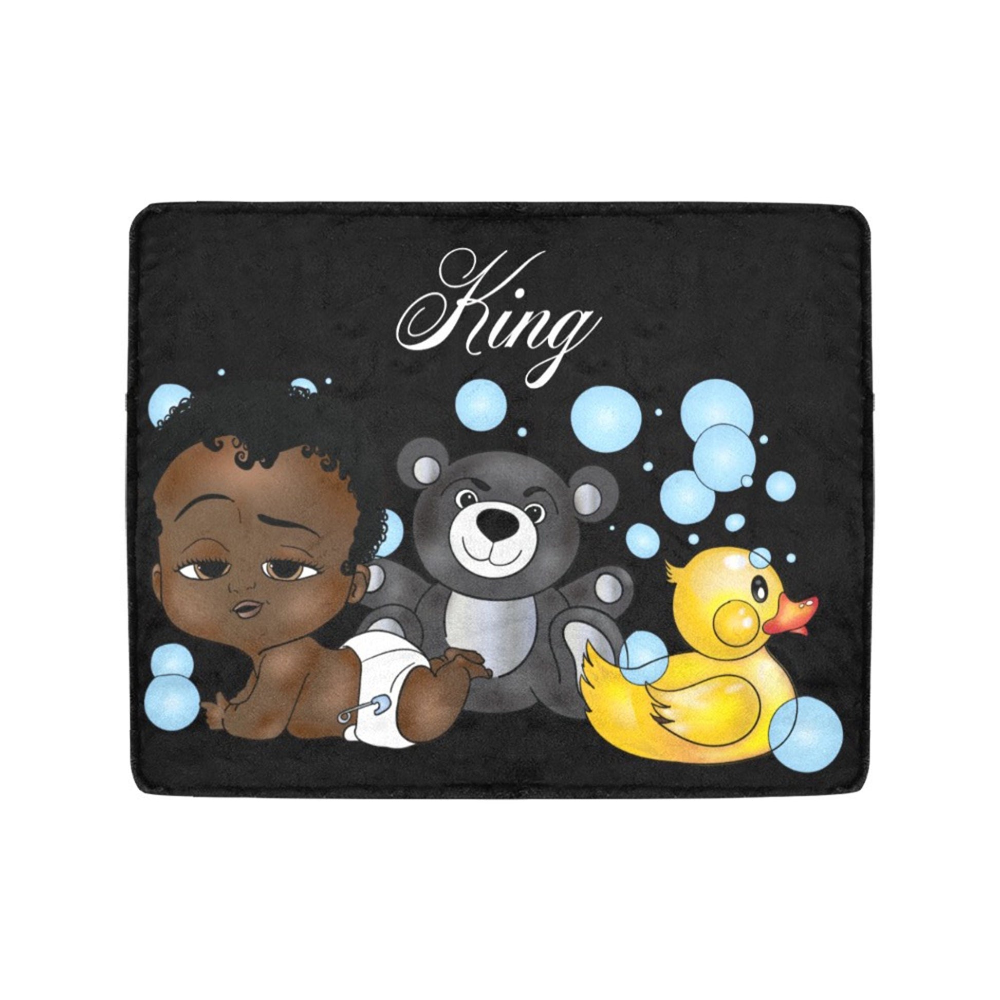 Personalized Baby Boy Blanket/ fleece Blanket/ Custom Name Blanket/ Newborn Baby Boy/ Baby Shower Gift/ African American Baby Boy