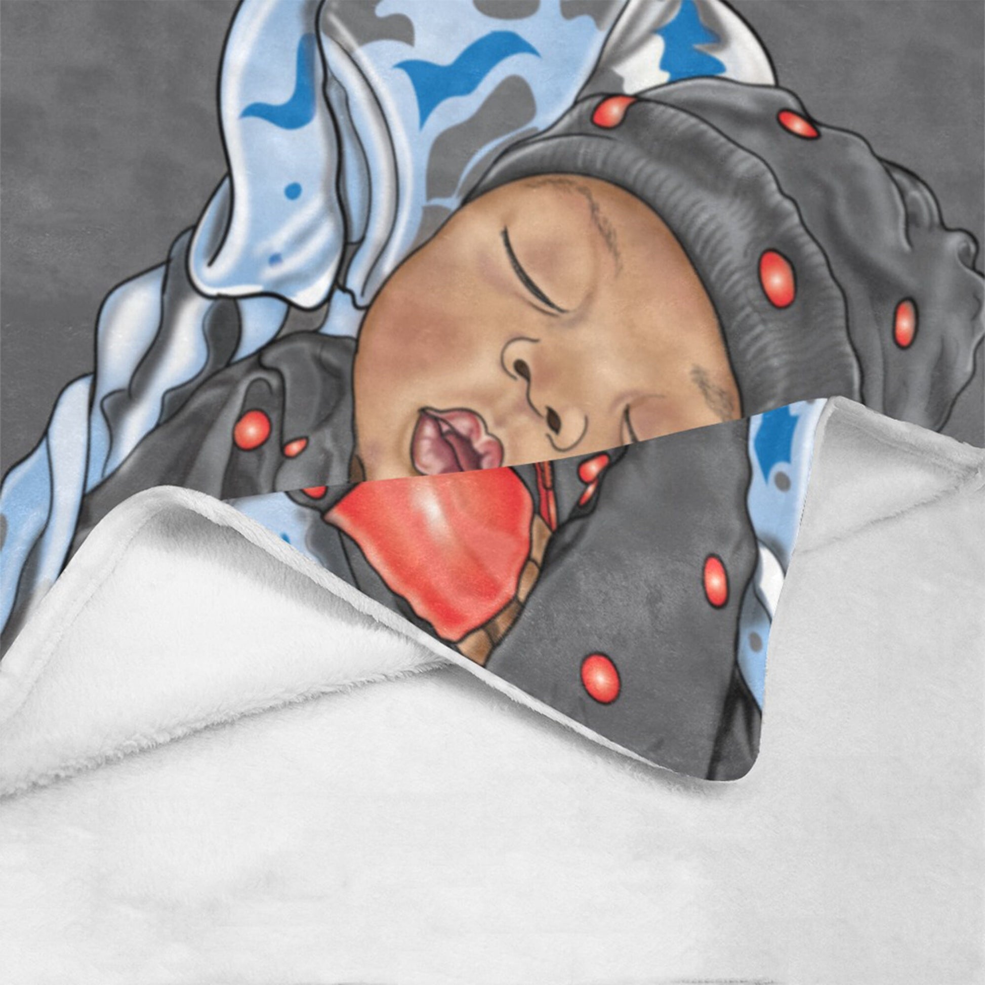 Personalized Baby Boy Blanket/ fleece Blanket/ Custom Name Blanket/ Newborn Baby Boy/ Baby Shower Gift/ African American Baby Boy