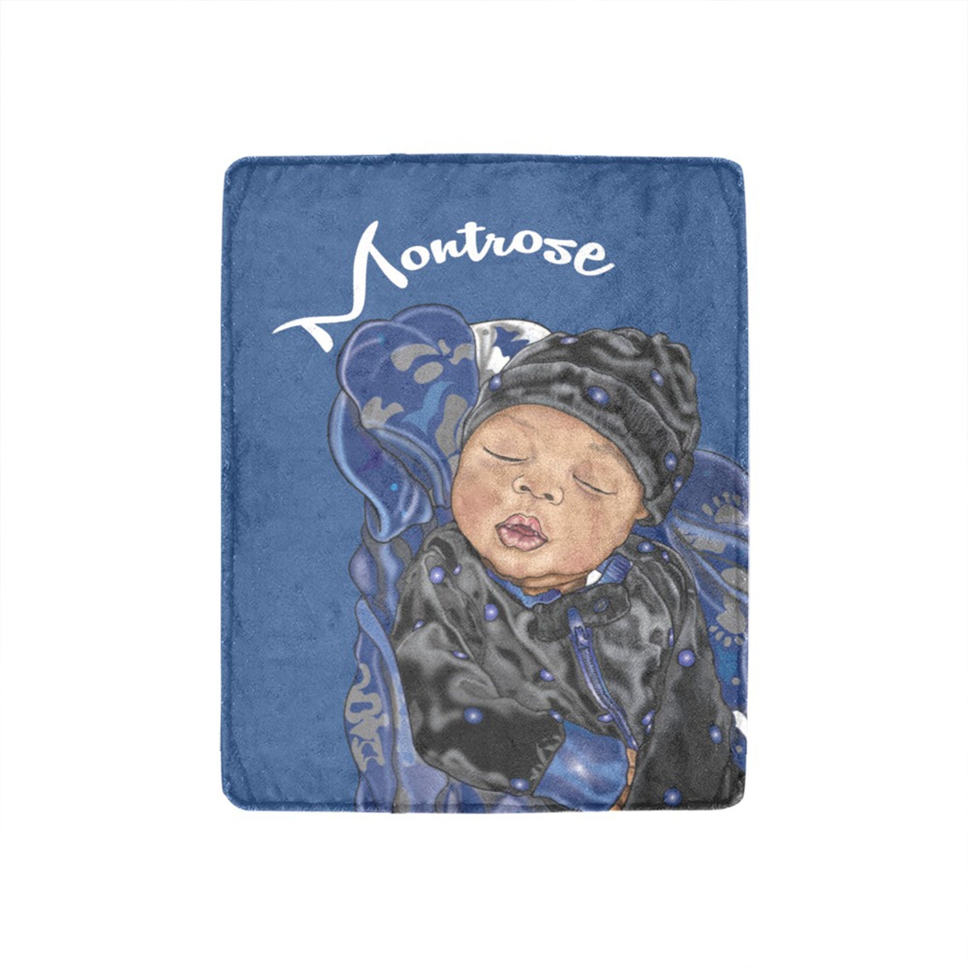 Personalized Baby Boy Blanket/ fleece Blanket/ Custom Name Blanket/ Newborn Baby Boy/ Baby Shower Gift/ African American Baby Boy