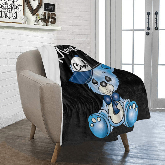 Personalized Baby Boy Blanket/ fleece Blanket/ Custom Name Blanket/ Newborn Baby Boy/ Baby Shower Gift/ African American Baby Boy