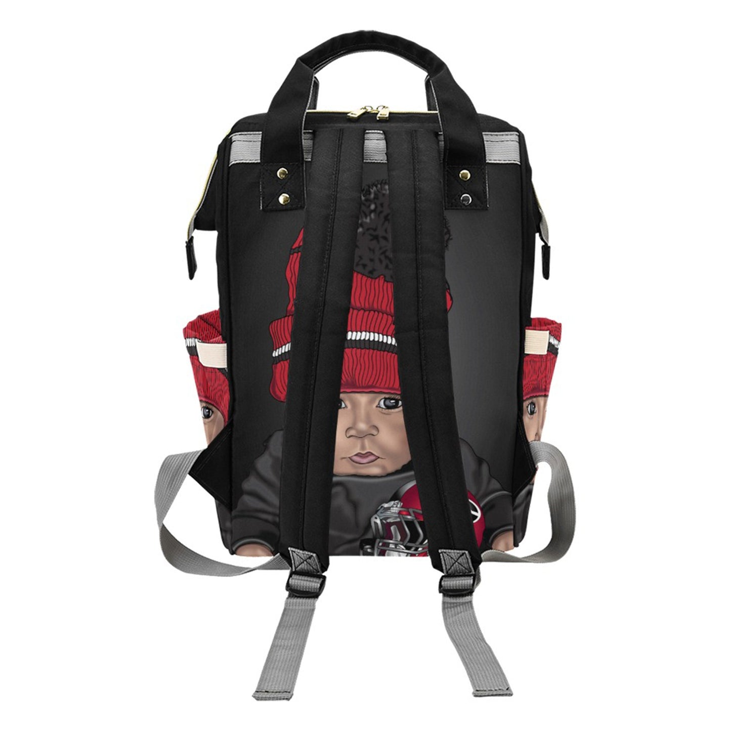 Personalized Baby Bag/ Diaper Bag/ African American Baby Boy Backpack/ Clothing Bottles Bag/ Baby Shower Gift