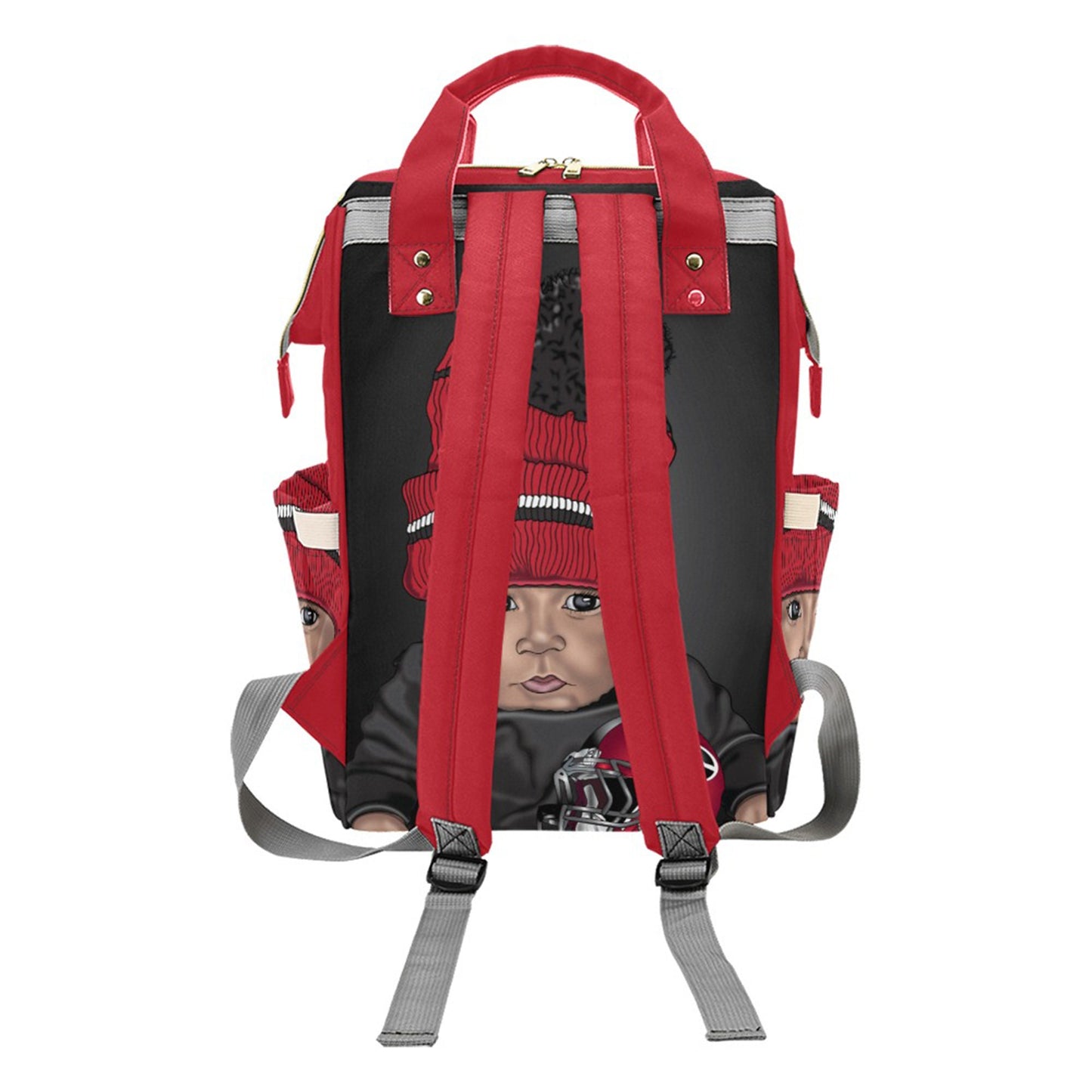 Personalized Baby Bag/ Diaper Bag/ African American Baby Boy Backpack/ Clothing Bottles Bag/ Baby Shower Gift