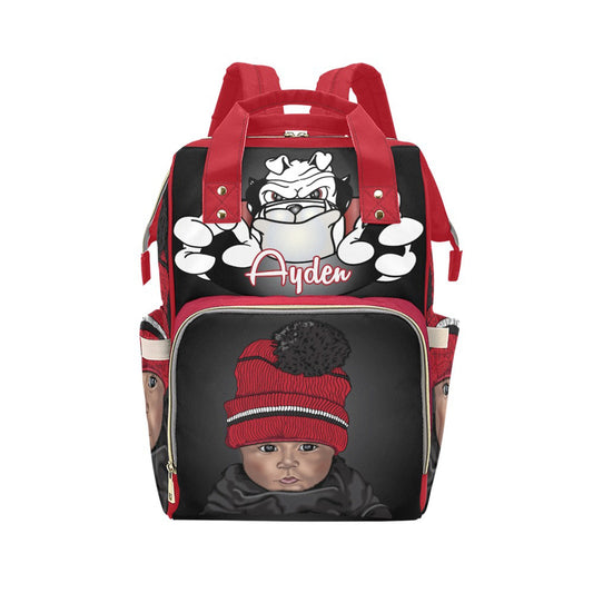 Personalized Large Diaper Bag Knapsack Set Gray STUNGO Custom Monogram /Name Embroidered Bottle warmer Pouch for infant /Baby Bag /Baby Gift