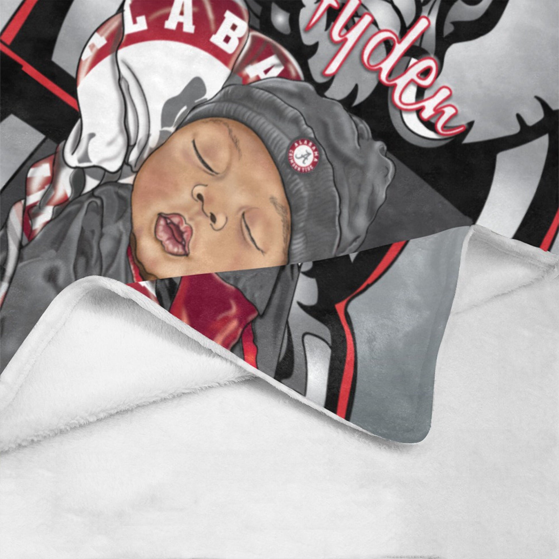 Personalized Baby Boy Sports Blanket/ fleece Blanket/ Custom Name Blanket/ Newborn Baby Boy/ Baby Shower Gift/ African American Baby Boy