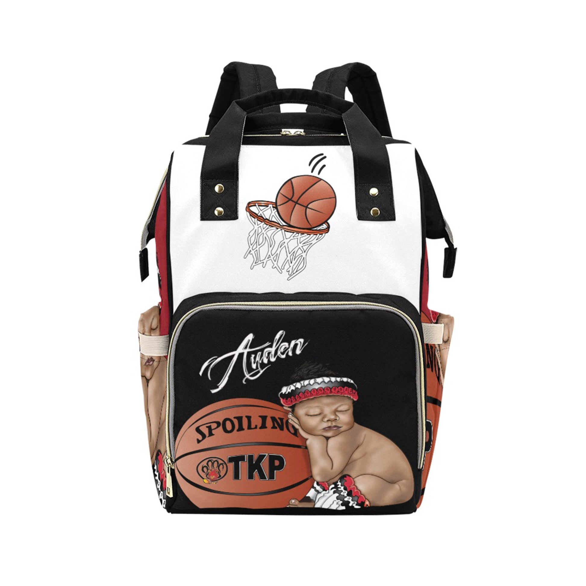 PERSONALIZED sport Diaper Bag Knapsack Set /clothing bag/Name Embroidered Bottle warmer Pouch for infant /Baby Bag /Baby Gift