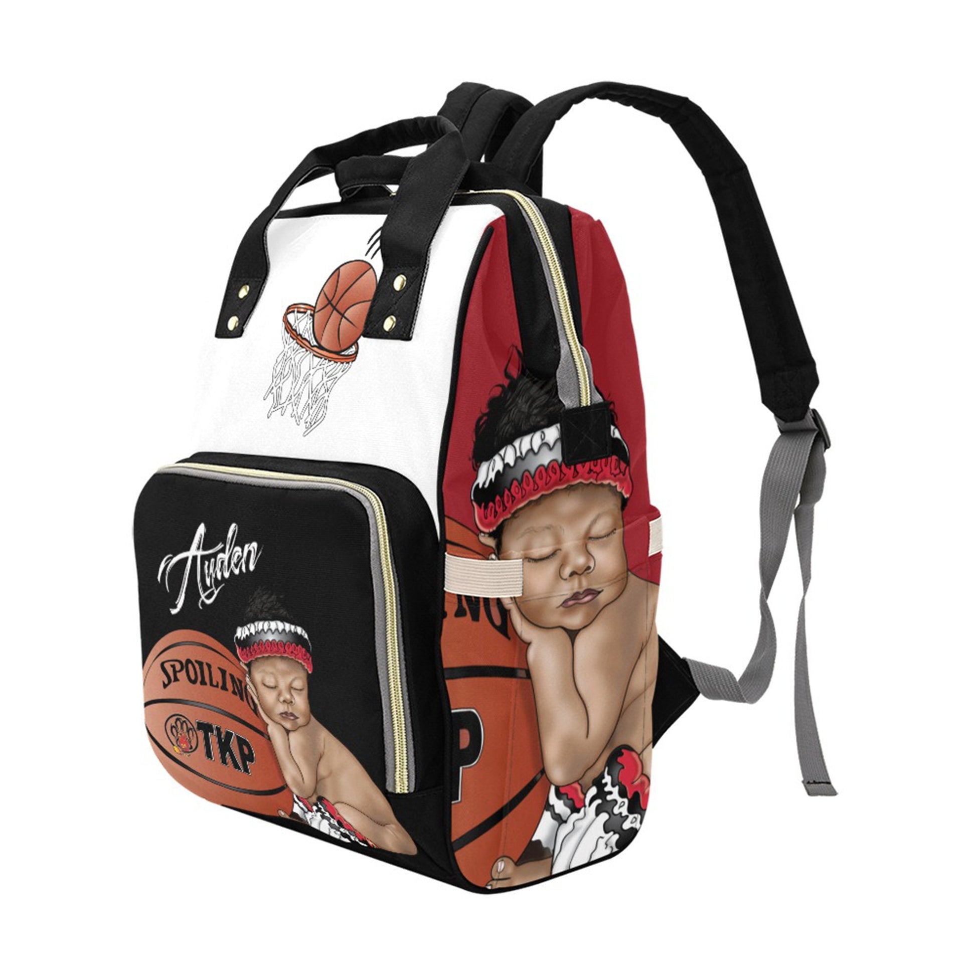 PERSONALIZED sport Diaper Bag Knapsack Set /clothing bag/Name Embroidered Bottle warmer Pouch for infant /Baby Bag /Baby Gift