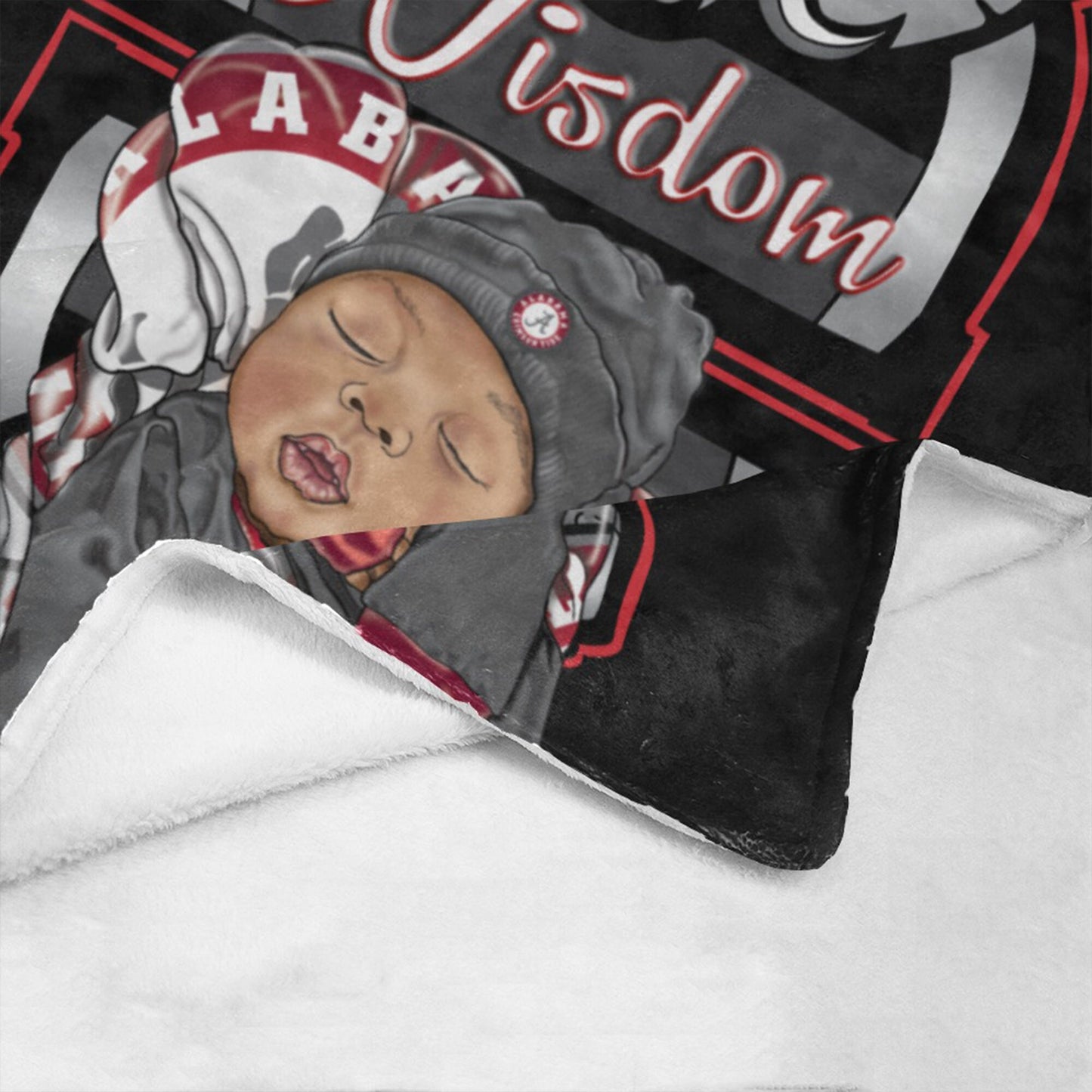 Personalized Baby Boy Sports Blanket/ fleece Blanket/ Custom Name Blanket/ Newborn Baby Boy/ Baby Shower Gift/ African American Baby Boy